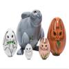 Easter Bunny Rabbit 5 Piece Russian Wood Nesting Doll Made in Russia Decoration view 1