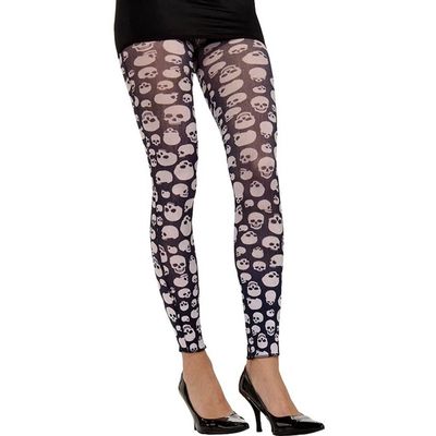 Rubie's Costume RUB7582ACC Co Skull Tights-White/Black Costume, One Size, Multicolor