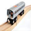 MUNI PALS New York City Subway Wooden Railway (B Division) F Train/6 Avenue LocalChild Safe and Tested Wood Toy Train view 1