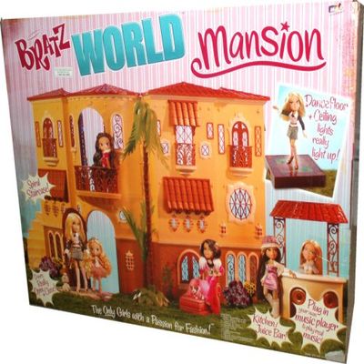 Bratz World Mansion with Interior Lighting and Mirror Ball + More
