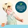 RaZbaby RaZberry Silicone Teether Pacifier  Teething Relief for Infants, Food-Grade, BPA-Free, Hands-Free, Natural Berrybumps Fruit Texture for Sensory Development, Freezable, 2-Pack - Red & Blue view 3