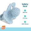 RaZbaby RaZberry Silicone Teether Pacifier  Teething Relief for Infants, Food-Grade, BPA-Free, Hands-Free, Natural Berrybumps Fruit Texture for Sensory Development, Freezable, 2-Pack - Red & Blue view 4