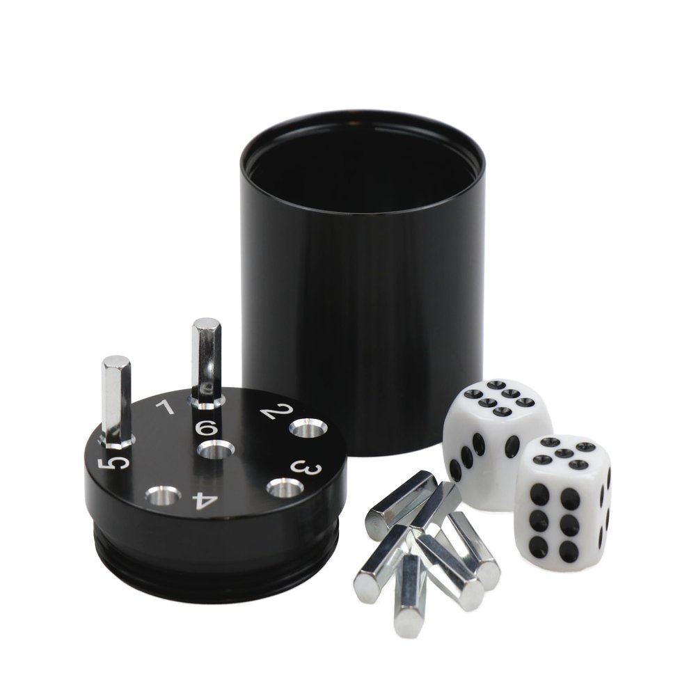 BestSaller 3003 Aluminum Super Six Travel Game, Black, 5 cm