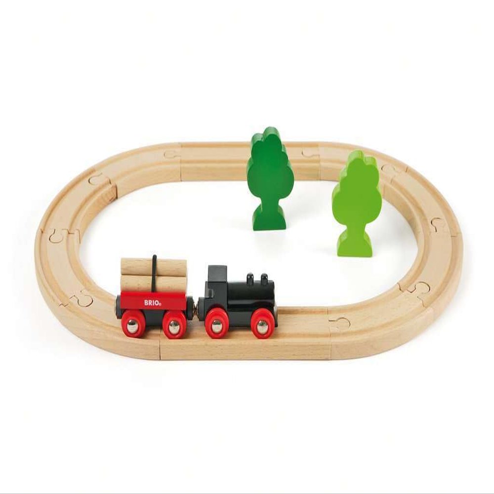BRIO Classic - 33042 Little Forest Train Set - Premium 18-Piece Wooden Toy Train Set with Track and Accessories | Perfect for Kids Ages 3 and Up | FSC Certified for Sustainability