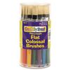 Chenille Kraft Flat Natural Bristle Colossal Brushes, Colored Wood Handles, 30 per Container view 1