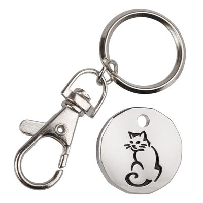 Harts 1 x New 12 sided 1 coin size Black Cat Shopping Supermarket Locker Trolley Token