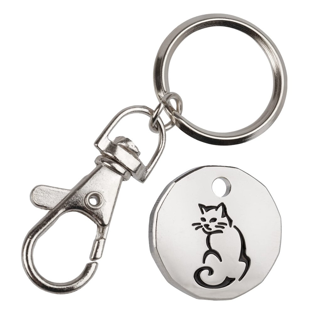 Harts 1 x New 12 sided 1 coin size Black Cat Shopping Supermarket Locker Trolley Token