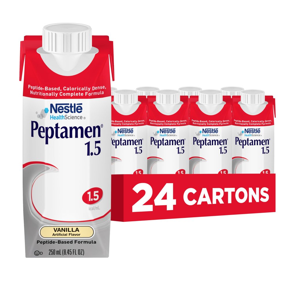 Nestle Peptamen 1.5 Oral Supplement Vanilla 250 mL Carton 24 Ct