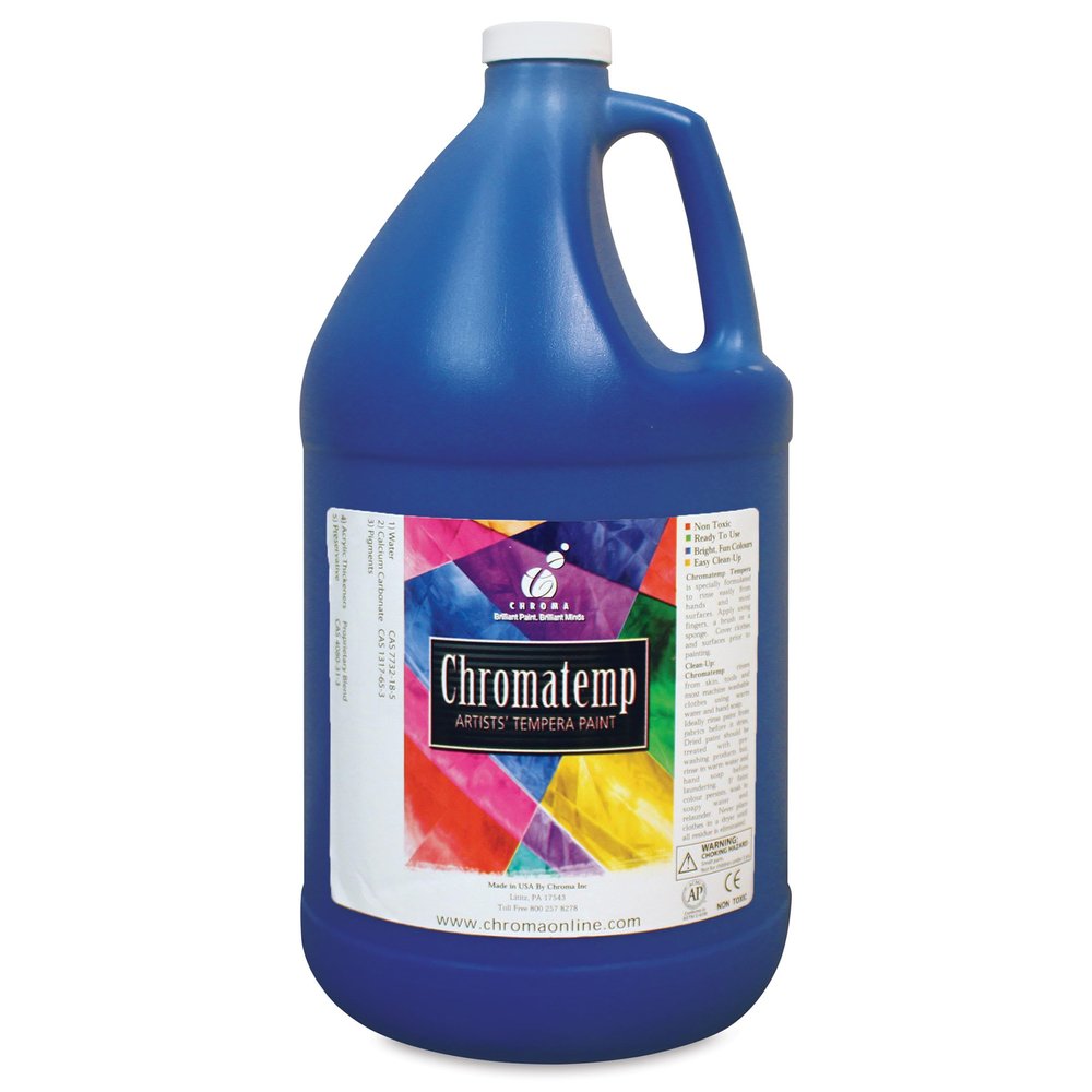 CHROMA Chromatemp Artists' Tempera Paint - Phthalo Blue, 128 oz