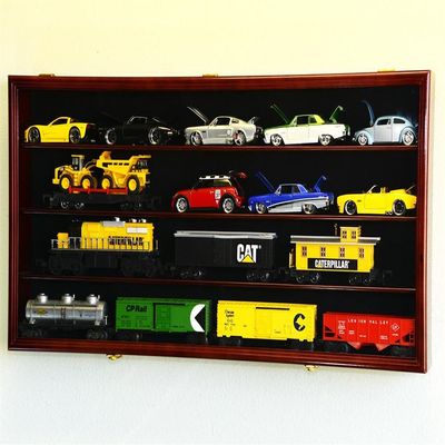 1/24 Scale Die-Cast Model 20 Cars Display Case Cabinet 98% UV Door Holds Up to 20cars. Cherry