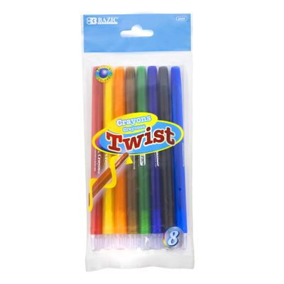 Bazic Propelling Crayon, 8 Colors (Case of 144)