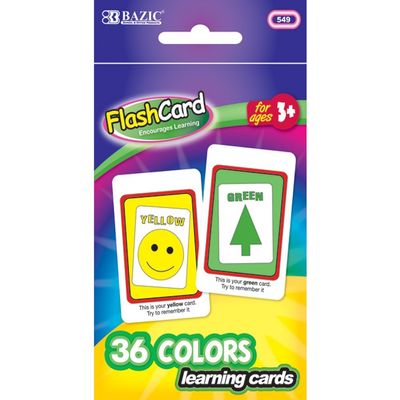 Bazic Colors Preschool Flash Card, 36 per Pack (Case of 36) (549-36)