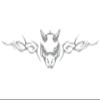 carstyling XXL Window- and car-Tattoo Devilhead Silver 200 x 810 mm view 1