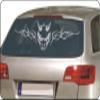 carstyling XXL Window- and car-Tattoo Devilhead Silver 200 x 810 mm view 2