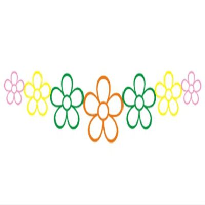 carstyling XXL Window- and car-Tattoo Flowerpower Coloured 110 x 530 mm