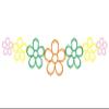 carstyling XXL Window- and car-Tattoo Flowerpower Coloured 110 x 530 mm view 1
