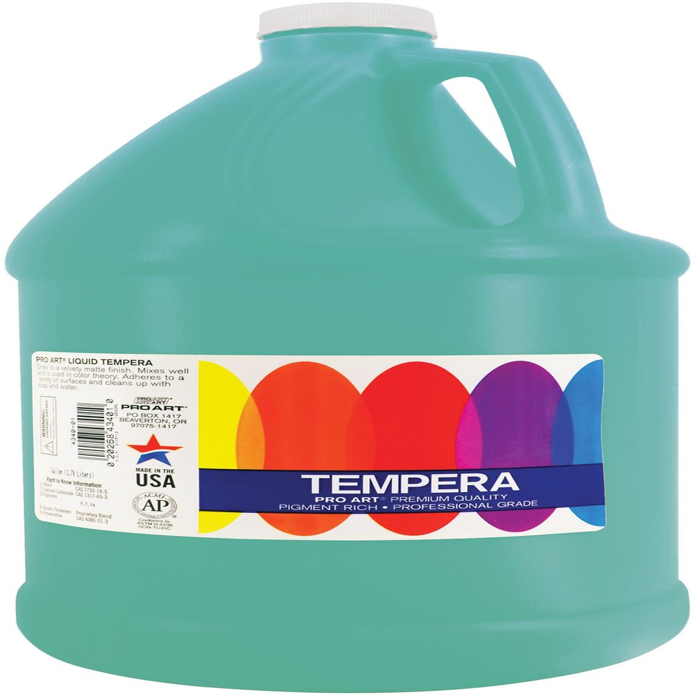 PRO ART Liquid Tempera Paint, 1 Gallon, 128 fl. oz. (3.78 L), Turquoise