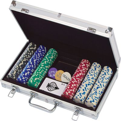 300 Ct. Poker Chips 11.5 gram in Aluminum Case (styles will vary)
