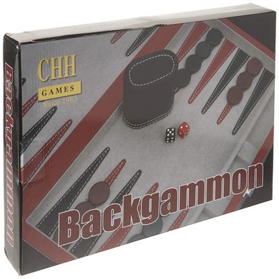 15" Black/Red Backgammon Set