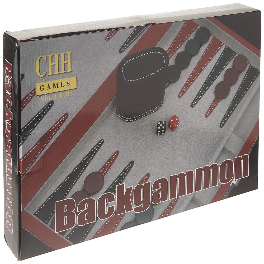 15" Black/Red Backgammon Set