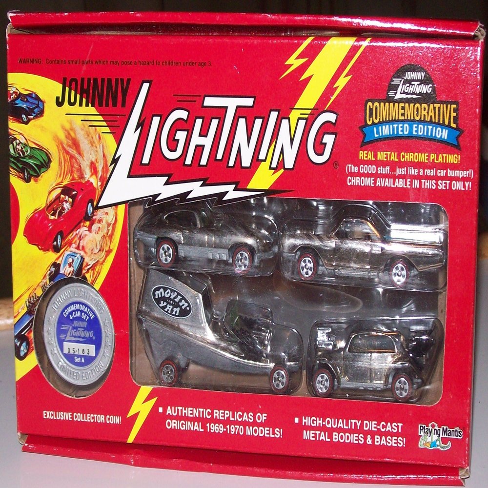 JOHNNY LIGHTNING COMMEMORATIVE 4 CAR SET "A " LIMITED EDITION
