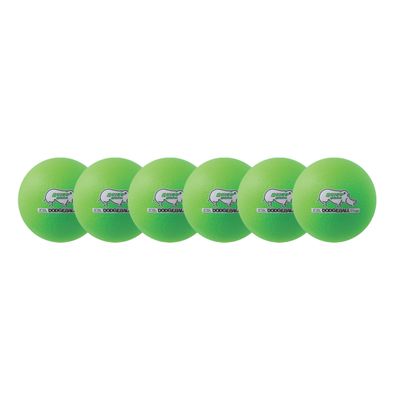 Champion Sports Rhino Skin Dodgeball (Set of 6, Neon Green, 6")