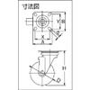 TRUSCO Cold Resistant Urethane Caster TYPUJ-130 view 2