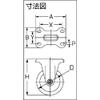 TRUSCO Press Caster Urethane Wheel TUK-100 view 2