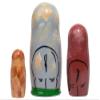 Elephant 3 piece Russian Wood Nesting Doll Made in Russia Decoration New Animal view 4