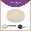 40 Winks Rosewood Plush Round cat Bed for Indoor Cats, Kittens and Small Dogs, Washable Made of Super Soft Cosy Calming Material, Cream. view 3