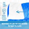 Jay Franco Kids Nap Mat with Embedded Pillow & Blanket  Soft 46"x20"Microfiber Sleeping Bag with Name Tag & Handle Blue - Avengers view 4