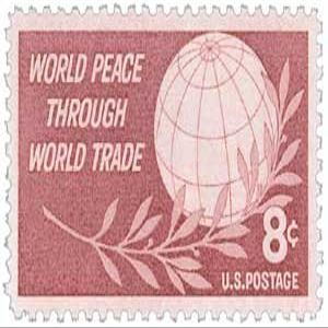#1129 - 1959 8c World Peace Through World Trade - Plate Block - 4 Postage Stamps