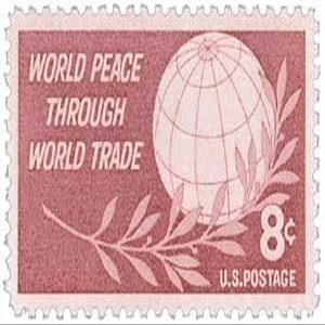 #1129 - 1959 8c World Peace Through World Trade - Plate Block - 4 Postage Stamps
