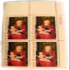 #1336 - 1967 5c Christmas Madonna and Child Postage Stamp Numbered Plate Block (4) view 1
