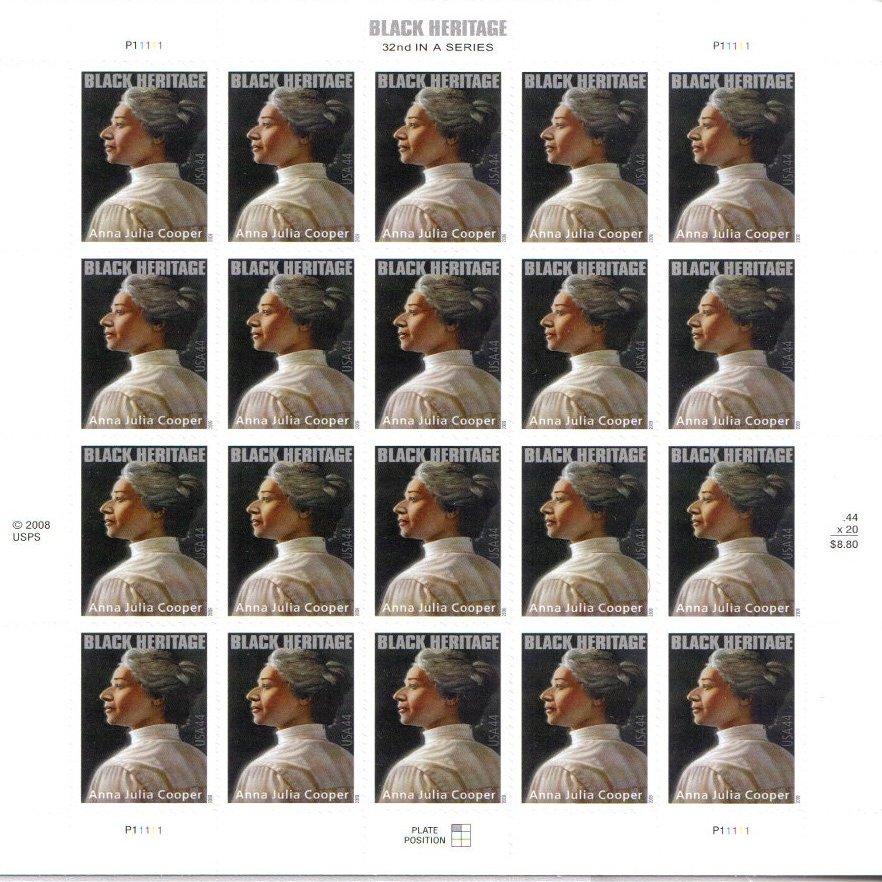 Anna Julia Cooper Black Heritage - Philosophy Sheet of Twenty 44 Cent Stamps Scott 4408