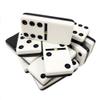 Marion Domino Double 6 Black & White Two Tone Jumbo Tournament Professional Size with Spinners in Elegant Black Velvet Case. view 2