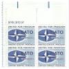 #1127 - 1959 4c Nato Postage Stamp Numbered Plate Block (4) view 1