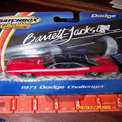 1971 Red Dodge Challenger R/t 1:43 Matchbox Collectibles Barrett Jackson