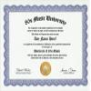 80s Music Lover Degree: Custom Gag Diploma Doctorate Certificate (Funny Customized Joke Gift - Novelty Item) view 1