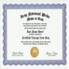 Iraq Iraqi National Pride Certification: Custom Gag Nationality Family History Genealogy Certificate (Funny Customized Joke Gift - Novelty Item) view 1