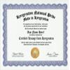 Kyrgyzstan National Pride Certification: Custom Gag Nationality Family History Genealogy Certificate (Funny Customized Joke Gift - Novelty Item) view 1