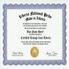Liberia Liberian National Pride Certification: Custom Gag Nationality Family History Genealogy Certificate (Funny Customized Joke Gift - Novelty Item) view 1