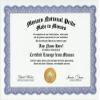 Monaco Monegasque Monacan National Pride Certification: Custom Gag Nationality Family History Genealogy Certificate (Funny Customized Joke Gift - Novelty Item) view 1
