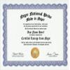 Niger Nigerien National Pride Certification: Custom Gag Nationality Family History Genealogy Certificate (Funny Customized Joke Gift - Novelty Item) view 1