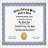 Israel Israeli National Pride Certification: Custom Gag Nationality Family History Genealogy Certificate (Funny Customized Joke Gift - Novelty Item) view 1