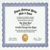 Japan Japanese National Pride Certification: Custom Gag Nationality Family History Genealogy Certificate (Funny Customized Joke Gift - Novelty Item) view 1