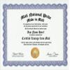 Mali Malian National Pride Certification: Custom Gag Nationality Family History Genealogy Certificate (Funny Customized Joke Gift - Novelty Item) view 1