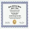 Haiti Haitian National Pride Certification: Custom Gag Nationality Family History Genealogy Certificate (Funny Customized Joke Gift - Novelty Item) view 1