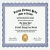 Iceland Icelander Icelandic National Pride Certification: Custom Gag Nationality Family History Genealogy Certificate (Funny Customized Joke Gift - Novelty Item) view 1