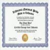 Lithuania Lithuanian National Pride Certification: Custom Gag Nationality Family History Genealogy Certificate (Funny Customized Joke Gift - Novelty Item) view 1